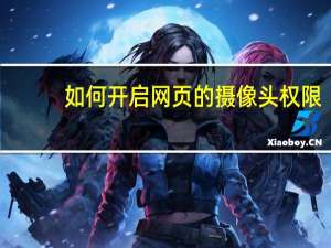 如何开启网页的摄像头权限