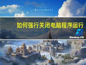 如何强行关闭电脑程序运行