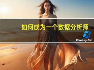 如何成为一个数据分析师