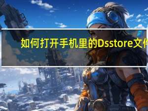 如何打开手机里的Ds store文件？