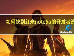 如何找到红米note5a的开发者选项