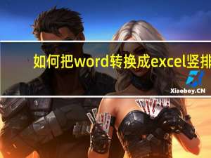 如何把word转换成excel竖排（如何把word转换成pdf）