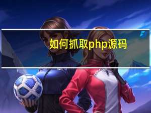 如何抓取php源码