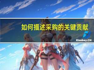 如何描述采购的关键贡献