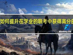 如何提升在学业的联考中获得高分的几率