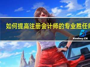 如何提高注册会计师的专业胜任能力