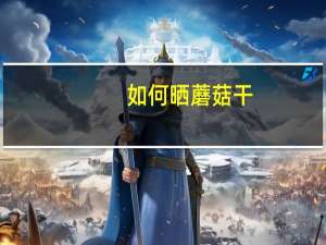 如何晒蘑菇干