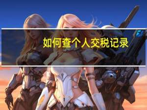 如何查个人交税记录