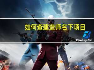 如何查建造师名下项目