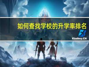如何查找学校的升学率排名