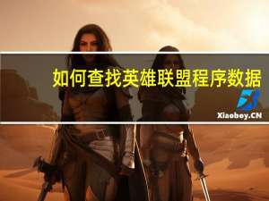 如何查找英雄联盟程序数据