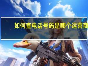 如何查电话号码是哪个运营商（如何查电话号码是哪个公司的）