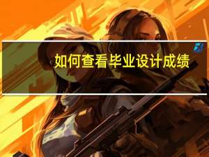 如何查看毕业设计成绩