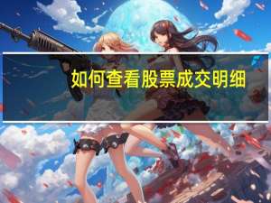 如何查看股票成交明细