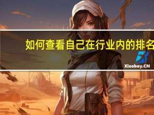 如何查看自己在行业内的排名