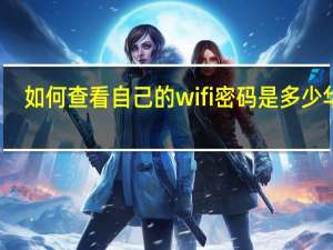 如何查看自己的wifi密码是多少华为