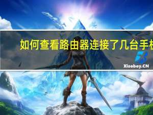 如何查看路由器连接了几台手机（如何查看路由器连接了几台设备）