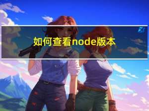 如何查看node版本（查看node版本）