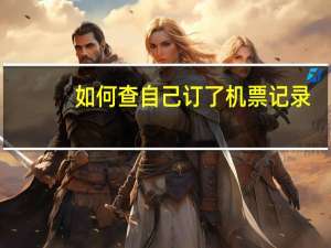 如何查自己订了机票记录