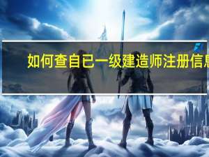 如何查自已一级建造师注册信息