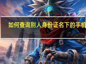 如何查询别人身份证名下的手机号（怎么通过身份证查手机号码）