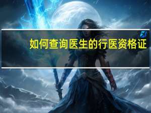 如何查询医生的行医资格证