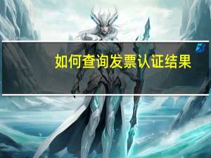 如何查询发票认证结果