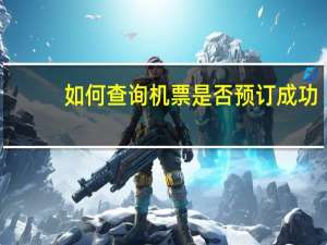如何查询机票是否预订成功
