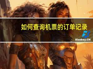 如何查询机票的订单记录