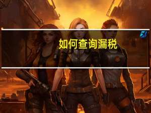 如何查询漏税