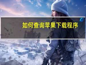 如何查询苹果下载程序