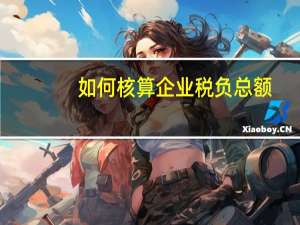 如何核算企业税负总额