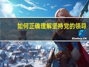 如何正确理解坚持党的领导