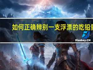 如何正确辨别一支浮漂的吃铅量