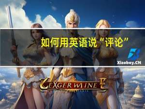 如何用英语说“评论”