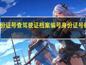 如何用身份证号查驾驶证档案编号 身份证号码查询个人档案