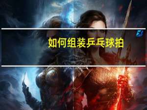 如何组装乒乓球拍