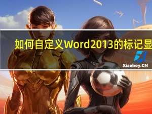 如何自定义Word 2013的标记显示