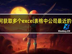 如何获取多个excel表格中公司最近的一条记录