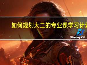 如何规划大二的专业课学习计划