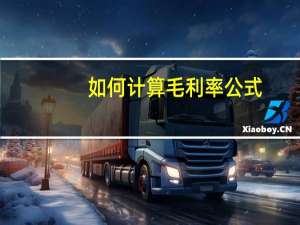 如何计算毛利率公式