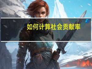 如何计算社会贡献率