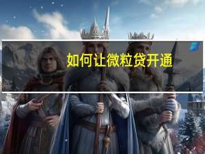 如何让微粒贷开通（微粒贷开通是怎么搞的求告知）