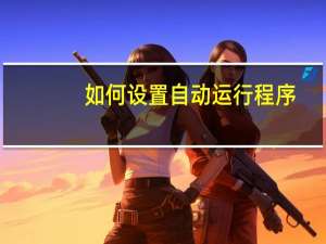 如何设置自动运行程序