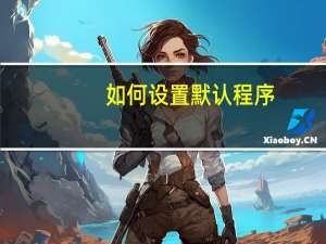 如何设置默认程序