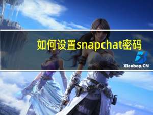 如何设置snapchat密码