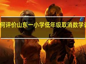如何评价山东一小学低年级取消数学课的利弊