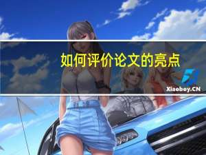 如何评价论文的亮点