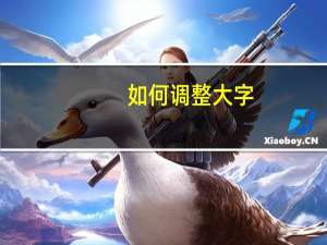 如何调整大字（如何调整大便时间）