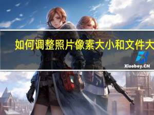 如何调整照片像素大小和文件大小（如何调整照片像素大小）